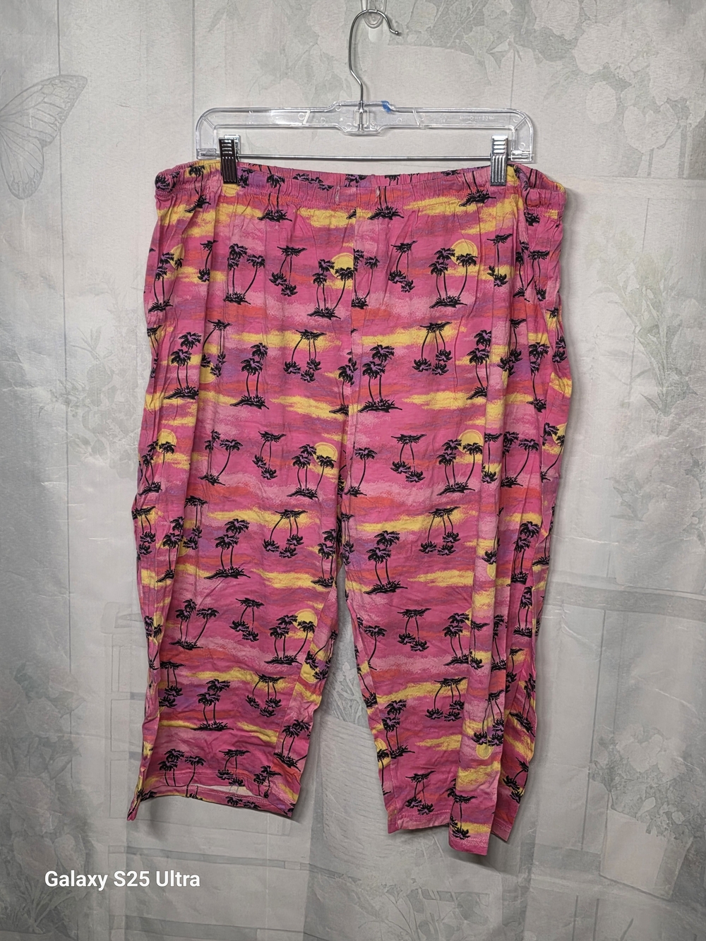 Avenue Wide Leg Tie-Dye Palm Print Pants Size 22/24